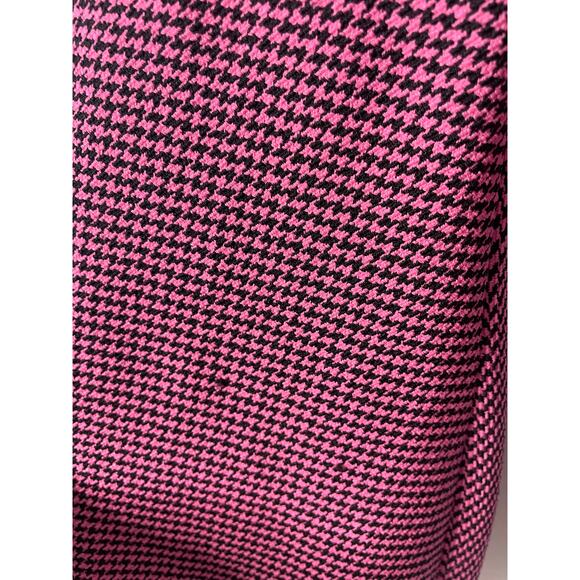 NEW ZARA HOUNDSTOOTH BLAZER DRESS Neon Pink L - Picture 7 of 10